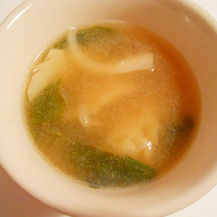 エコ☆セコ　キャベツの芯　ウェイパーで味噌スープ